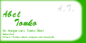abel tomko business card
